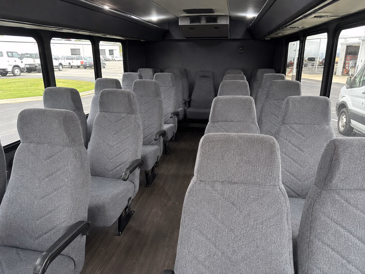 mountain view 18 passenger minibus inside