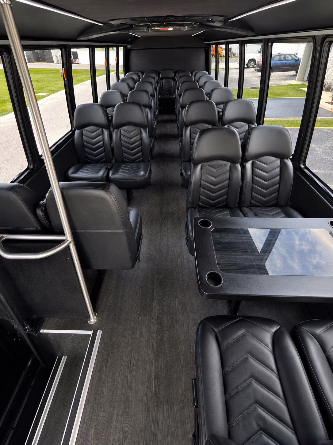 mountain view 18 passenger minibus interior