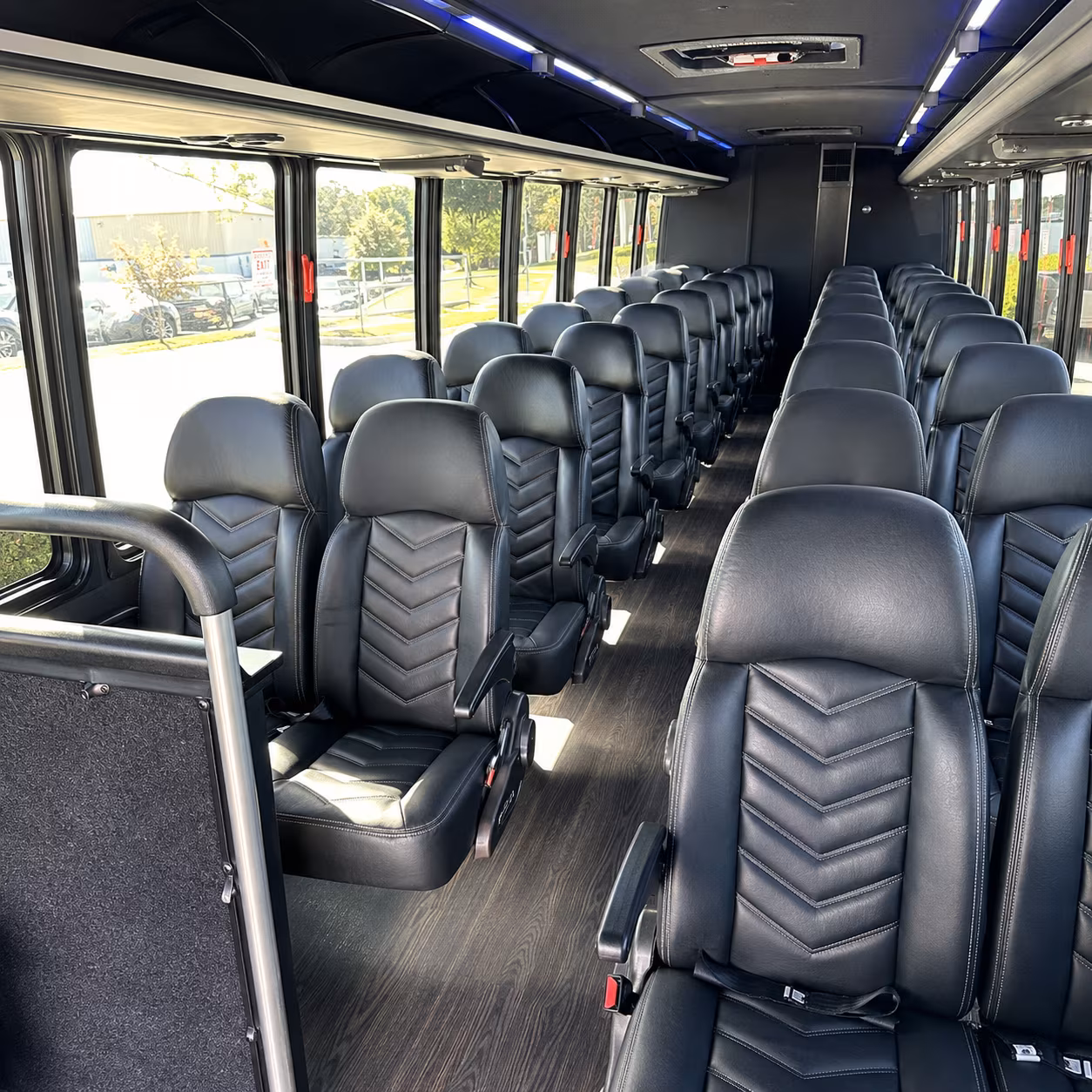 mountain view 25 passenger minibus inside