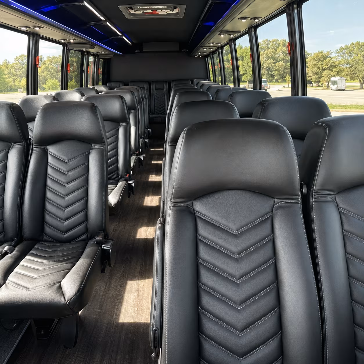 mountain view 30 passenger minibus inside