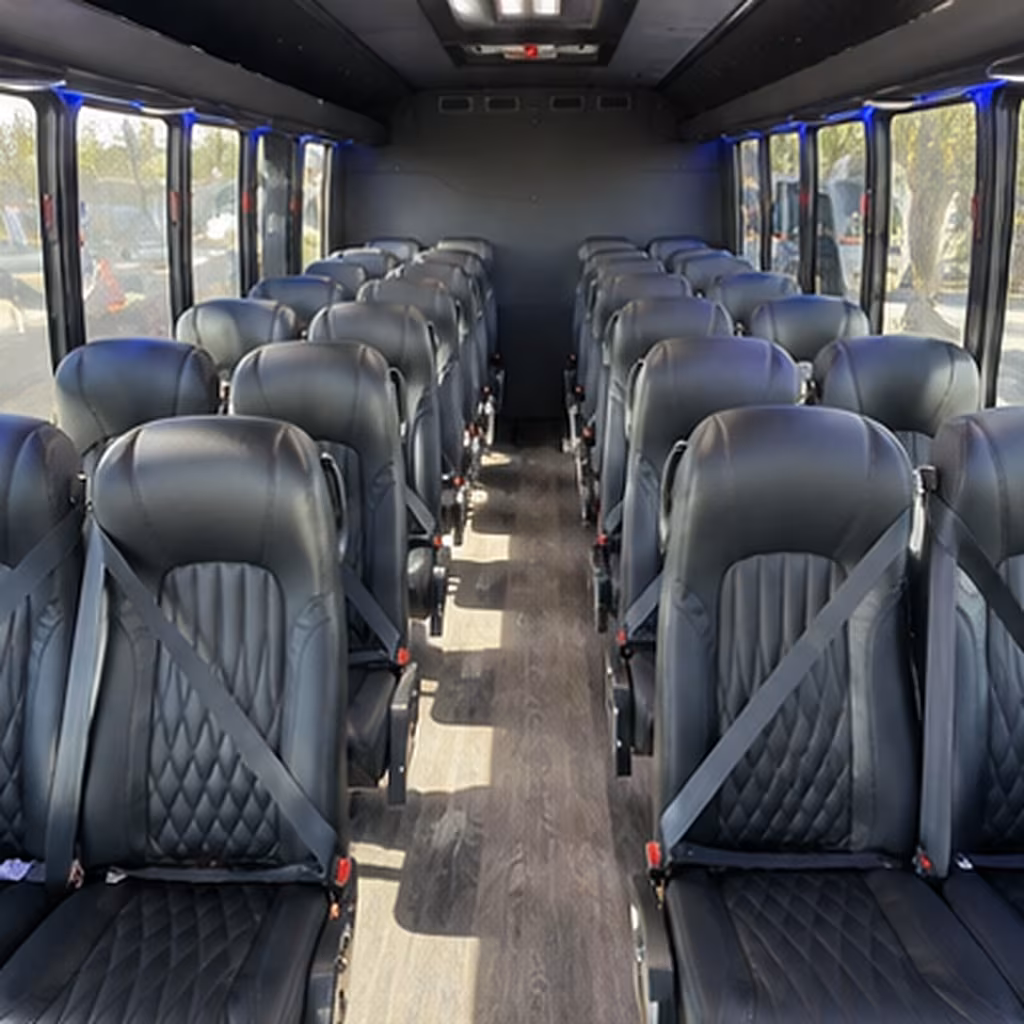 mountain view 30 passenger minibus interior