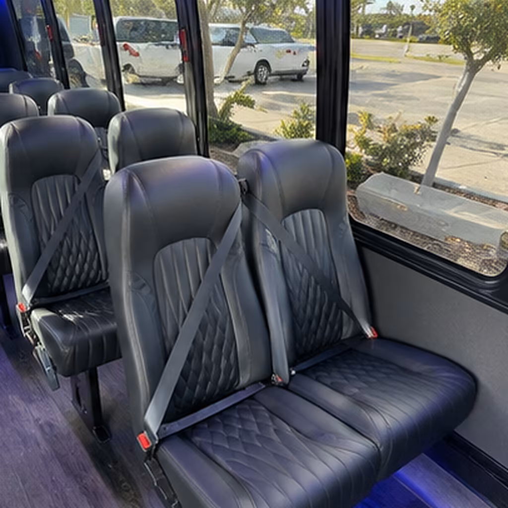 mountain view 35 passenger minibus inside