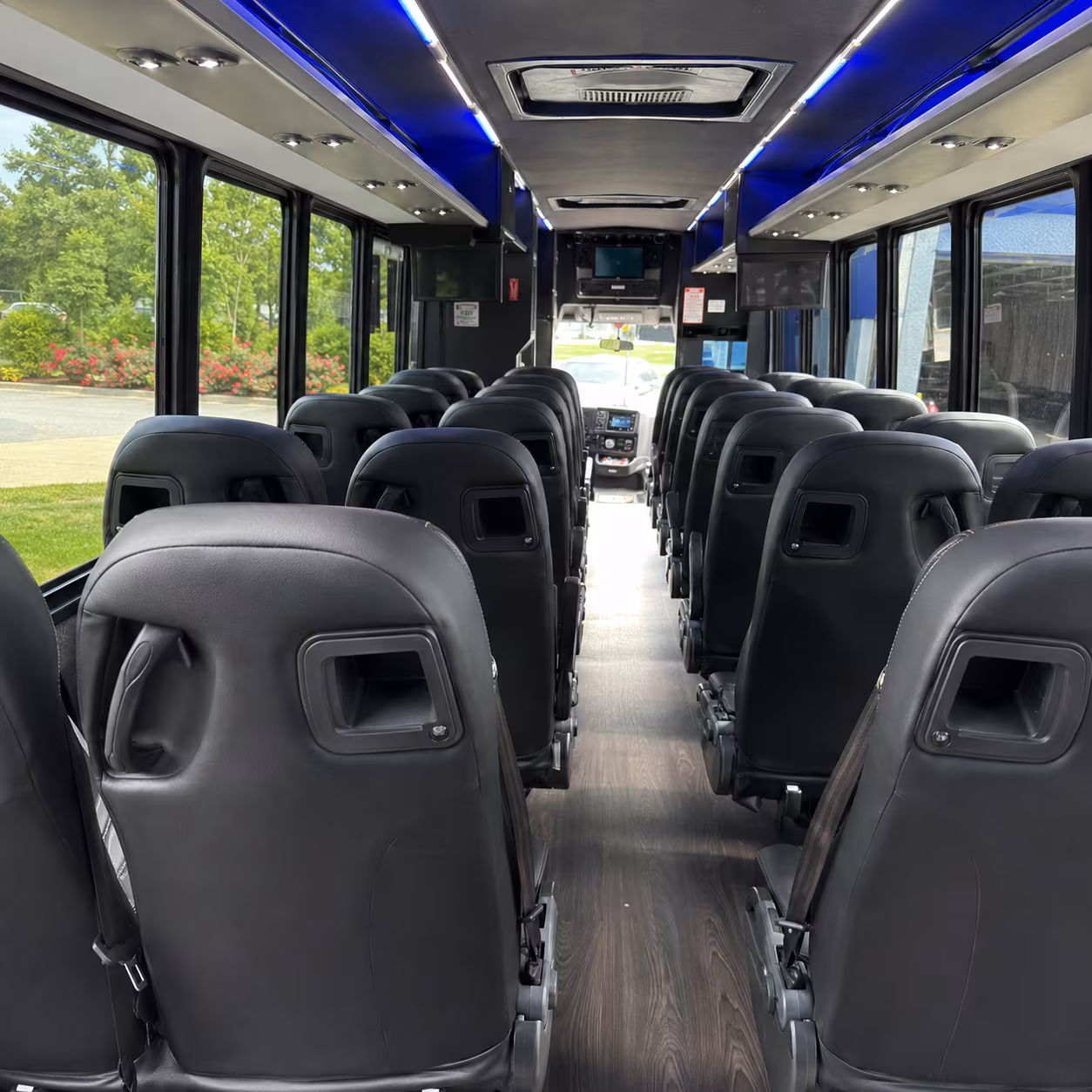 mountain view 35 passenger minibus interior