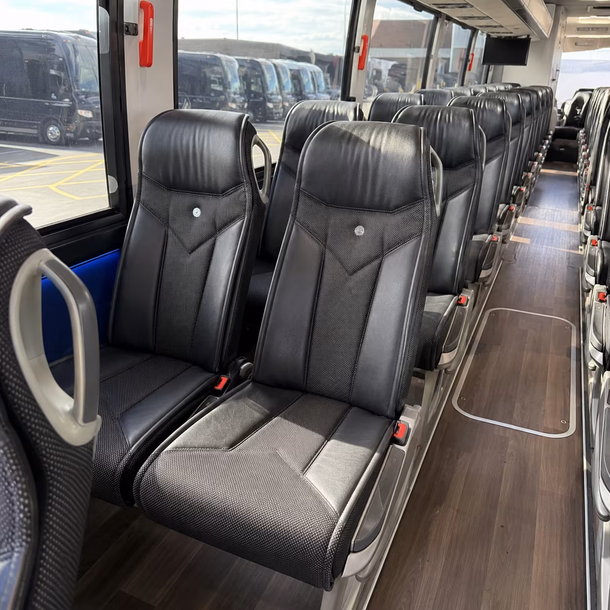 mountain view 40 passenger charter bus interior