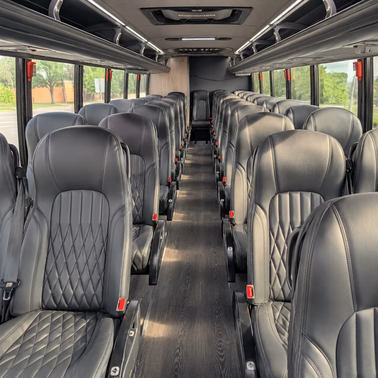 mountain view wedding transportation onboard seating